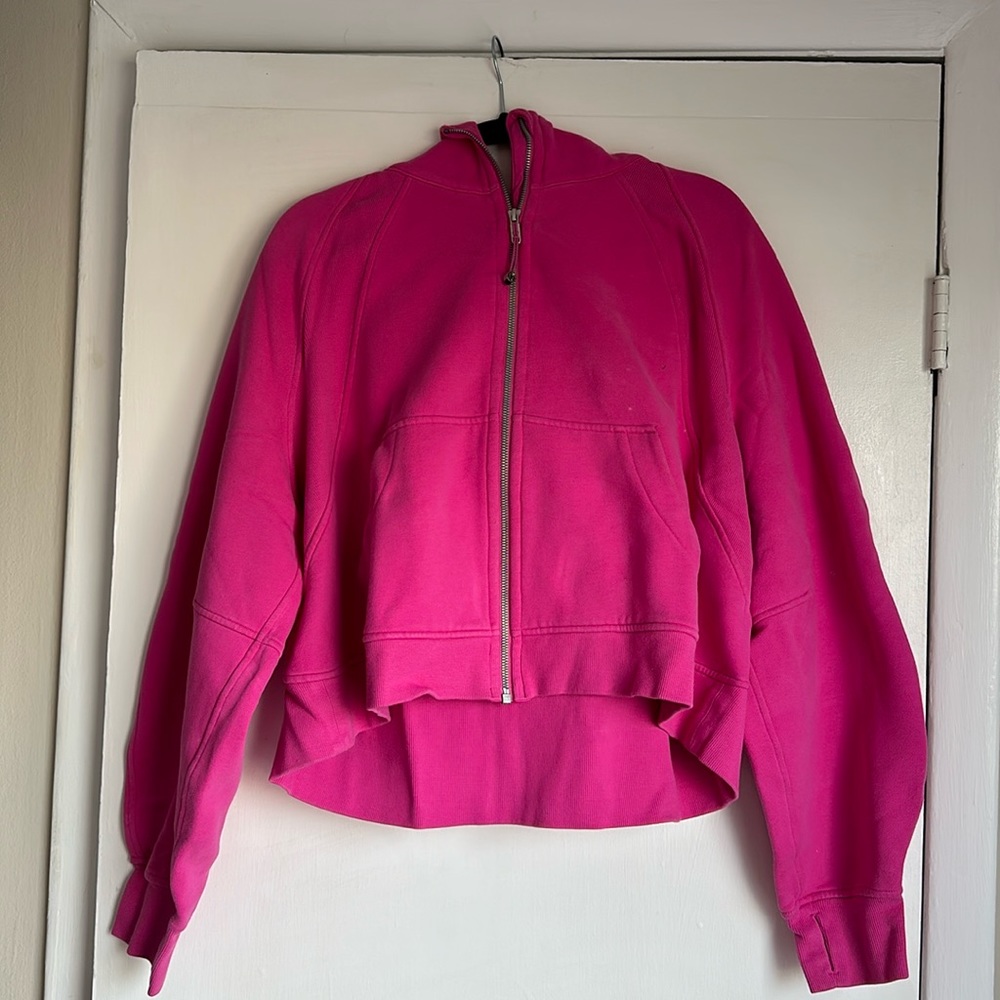LuluLemon Sonic Pink Scuba Oversized Full Zip Hoodie
